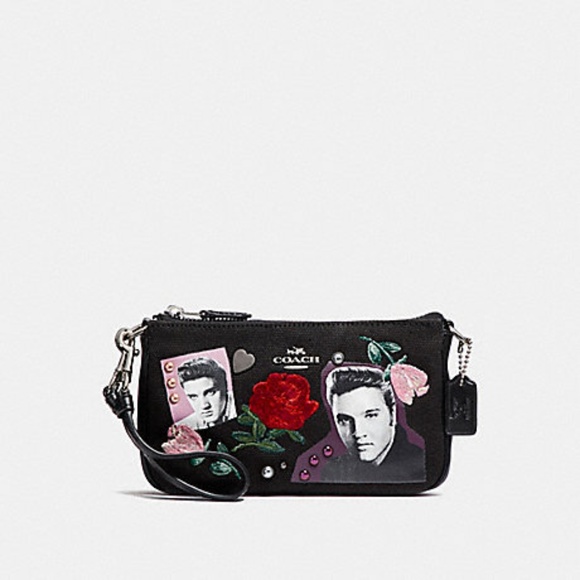 NEW GORGEOUS BLACK ELVIS PRESLEY /"PURSE//WALLET